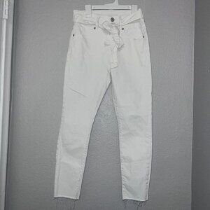 Loft Women High Waist Skinny Belted Jeans